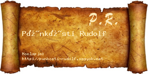 Pünkösti Rudolf névjegykártya