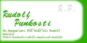 rudolf punkosti business card